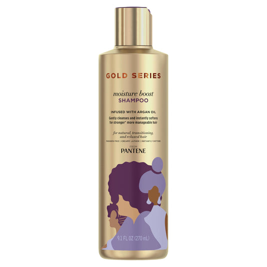 Pantene Gold Series Shampoo Moisture Boost 9.1 Ounce (Pack of 2)