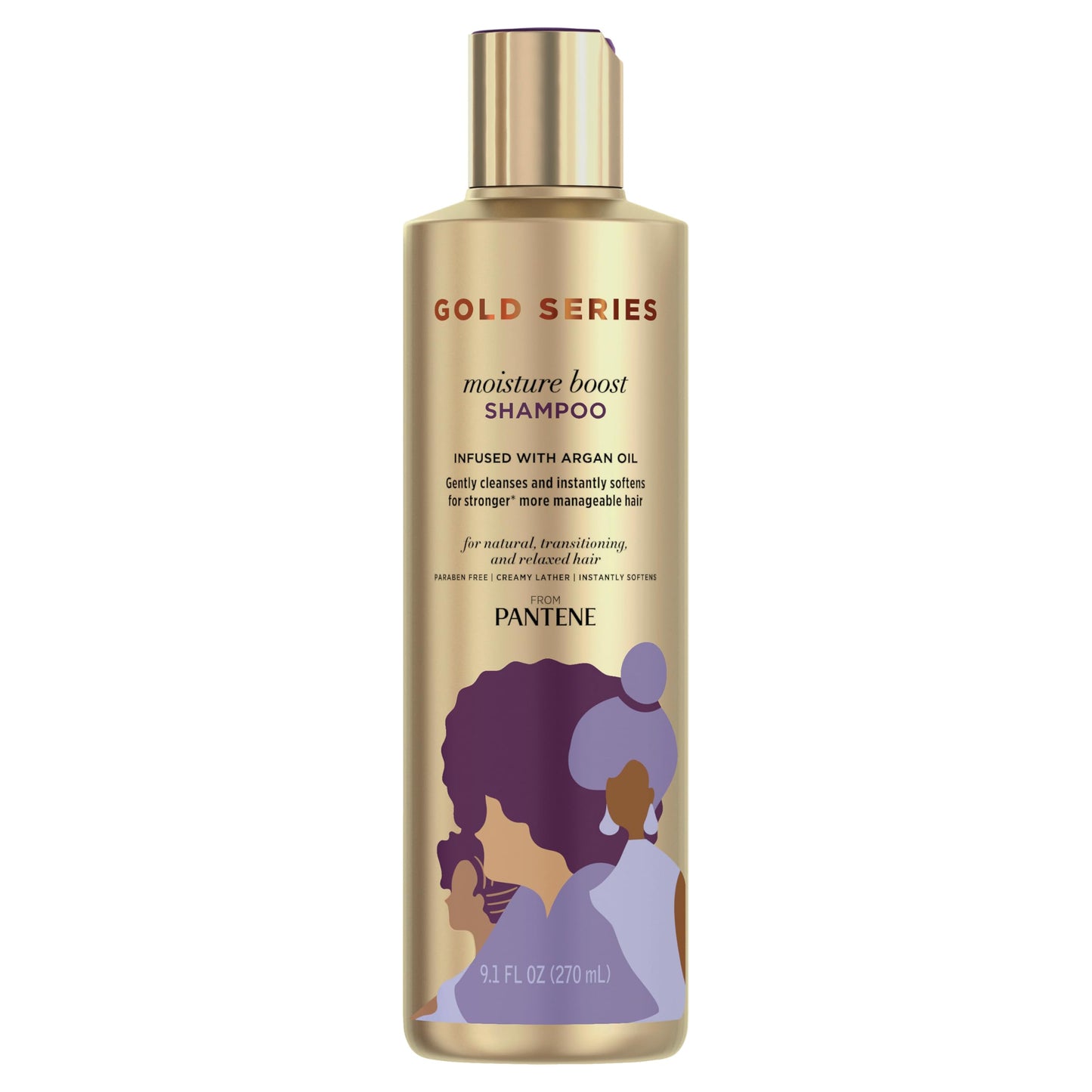 Pantene Gold Series Shampoo Moisture Boost 9.1 Ounce (Pack of 2)