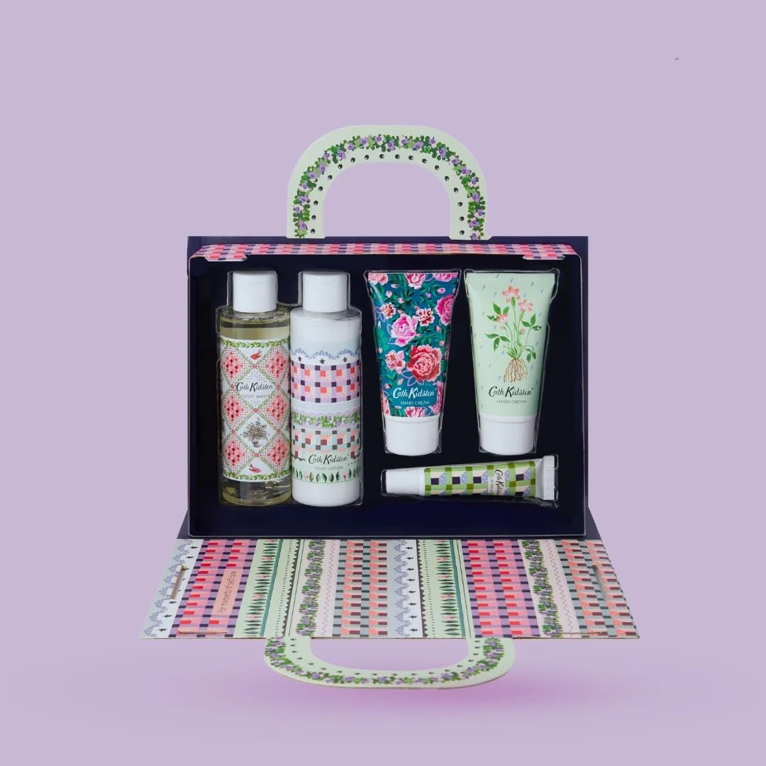 Cath Kidston Roots & Raindrops Body Pamper Hamper Handbag Gift Set