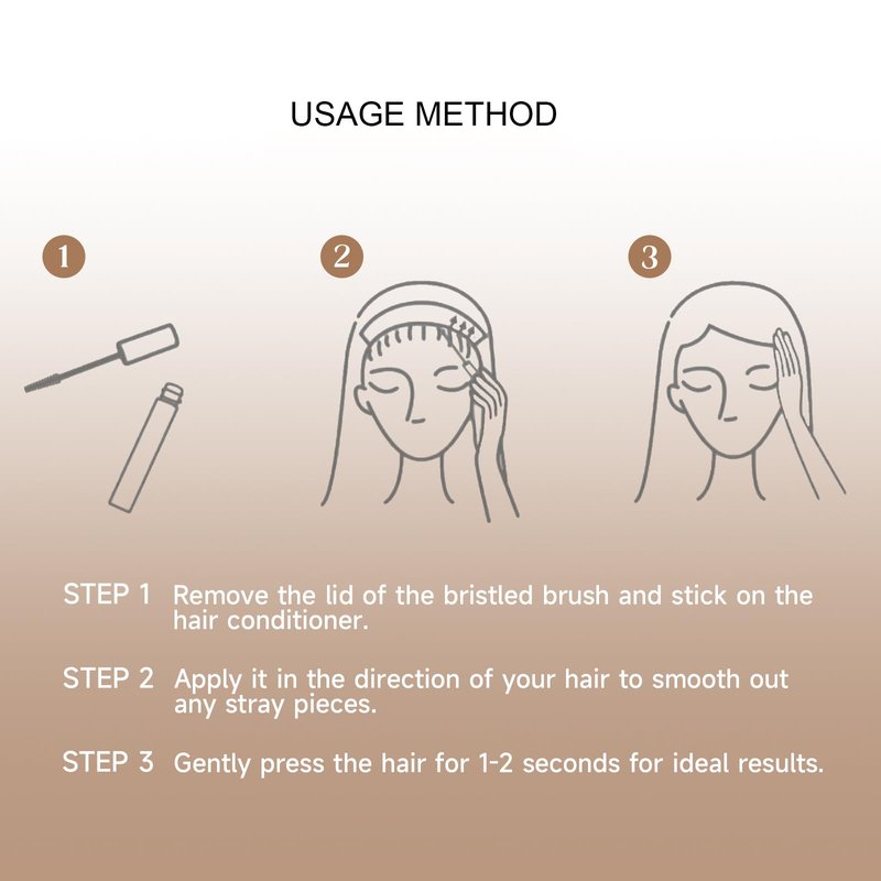 BEUKING Broken Small Hair Finishing Stick Hair Smoothing Cream Loose Hair Quick Styling Non-Greasy Non-Sticky Bangs Styling Gel for Frizz Control & Fixing Stereotypes Hair Mascara for All Hair Types