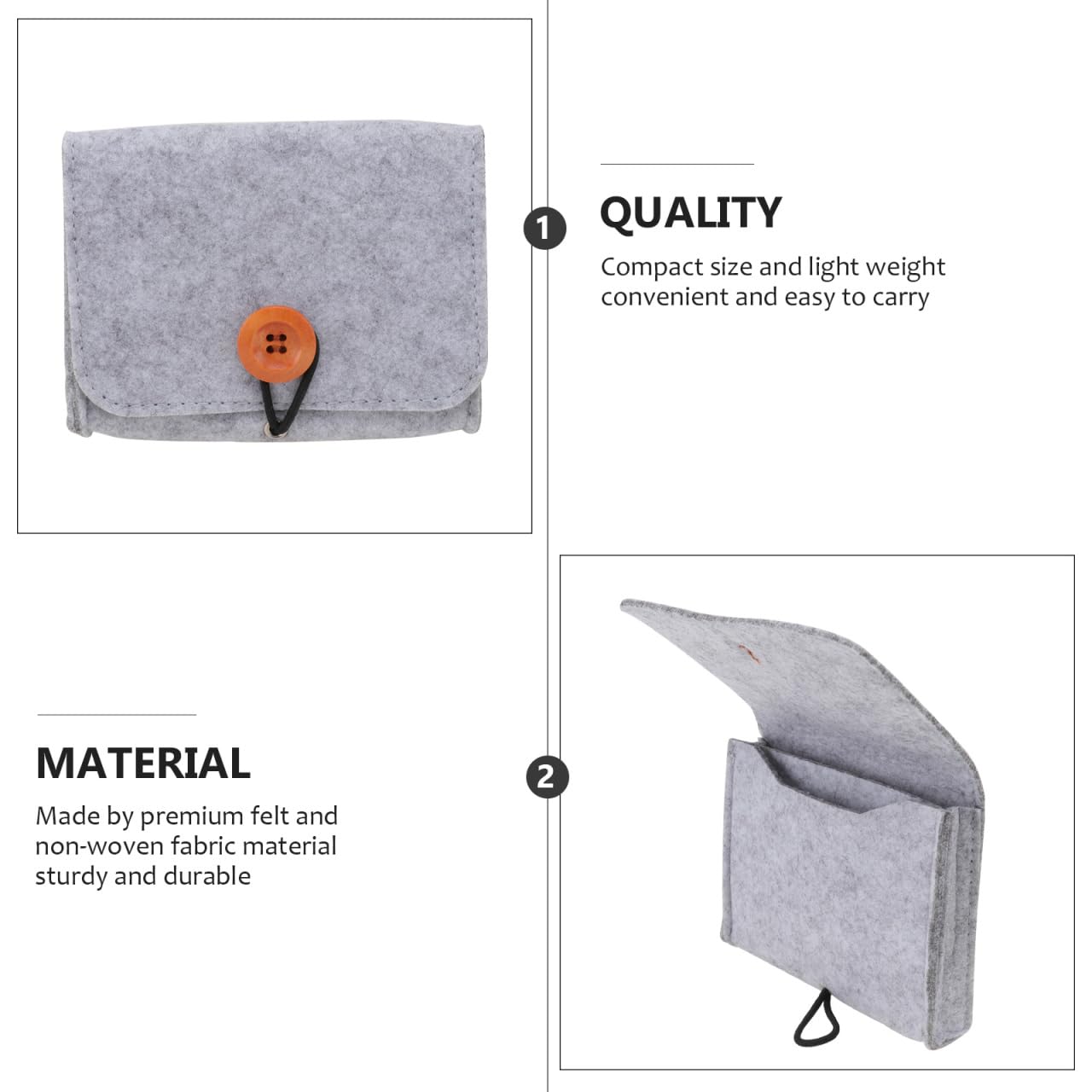 FOMIYES Essential Oil Travel Case 6-Pack Felt Non-woven Fabric Essential Oil Portable Organizer Pouch Travel Carrying Case for Essential Oils, Perfume, Lipstick, Lip Balm