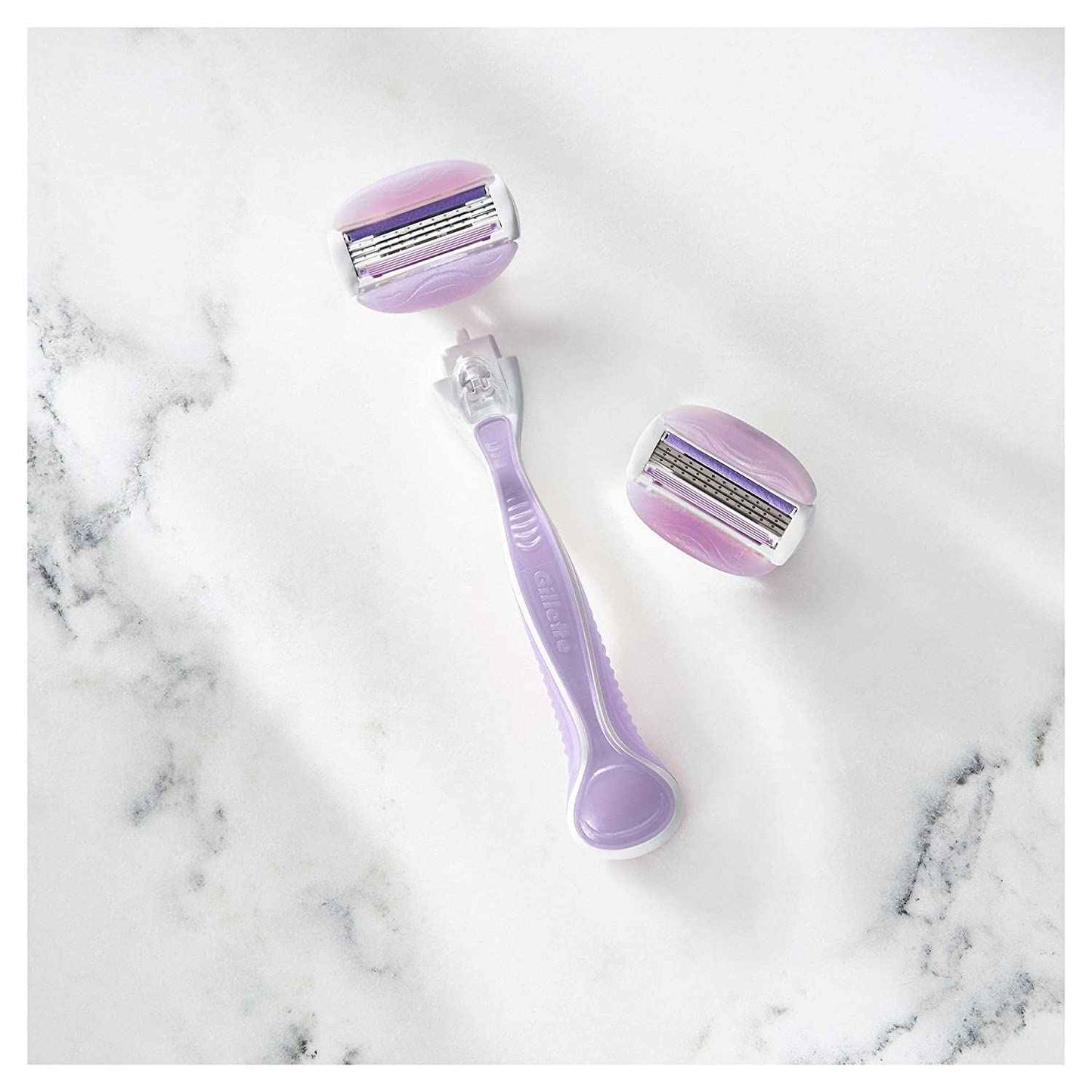 Gillette Venus ComfortGlide Freesia Women's Razor - 1 handle + 2 refills (Pack of 2)