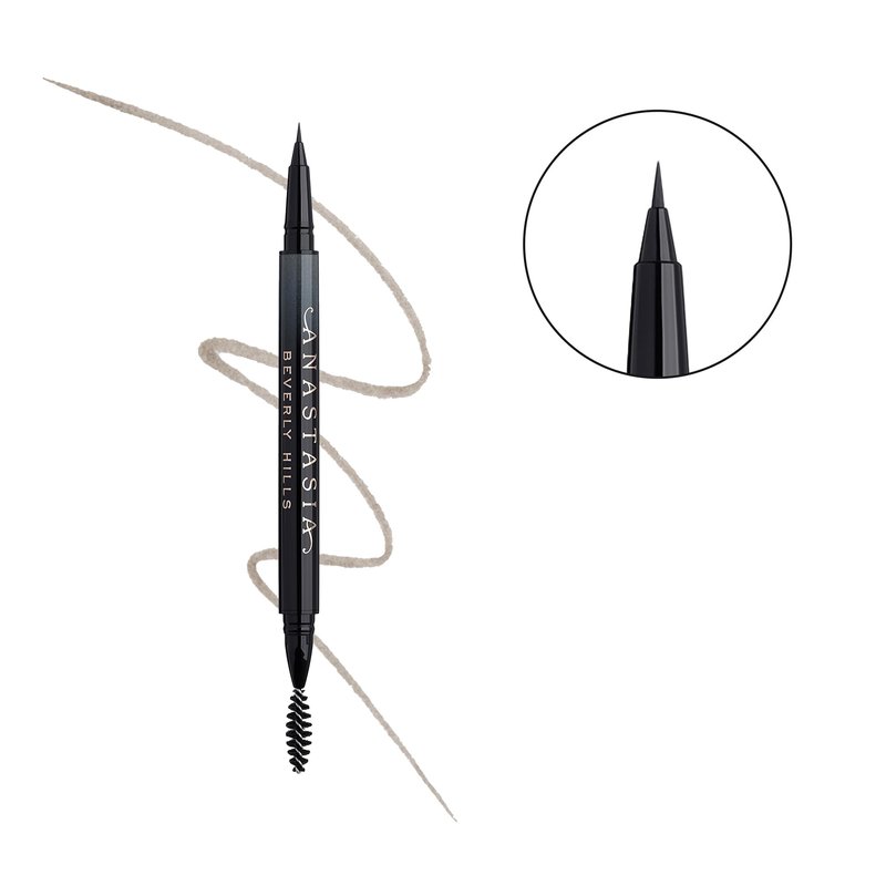 Anastasia Beverly Hills Microstroke Brow Pen - Waterproof Long-Wear Liquid Brow Definer with Superfine Brush Tip for Full-Looking Brows - Soft Brown