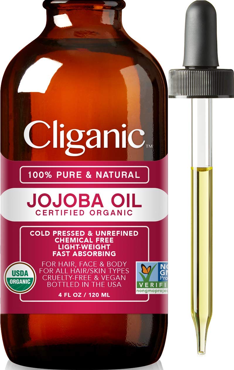 Cliganic Face Oil Trio - Vitamin E, Jojoba & Rosehip Oils for Glowing Skin | 3-Pack