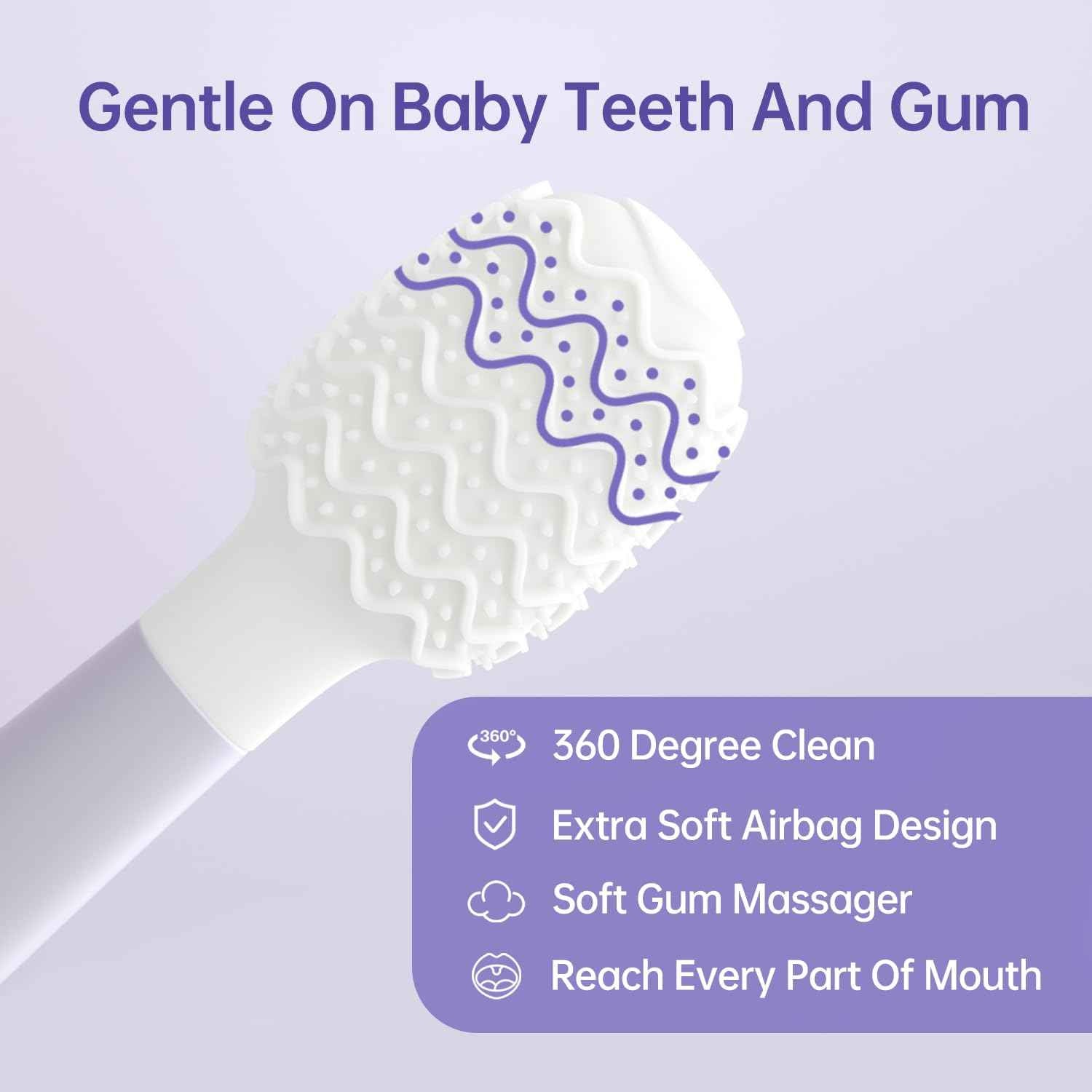 Tongueclear Kids Tongue Scraper, Tongue Cleaner for Infant & Newborn, Baby Oral Cleaner Newborn, Toddler Toothbrush for Tooth Mouth Gum Clean, Infant Toothbrush Oral Cleaning Stick…