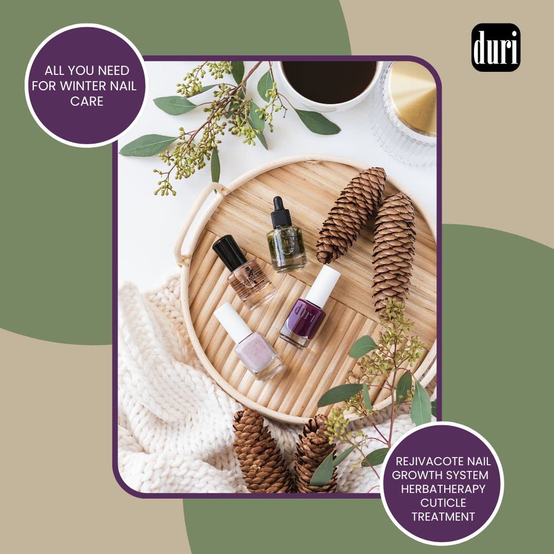 Duri Rejuvacote Nail Growth System - Maximum Strength Base & Top Coat Combo | Quick Dry Miracote