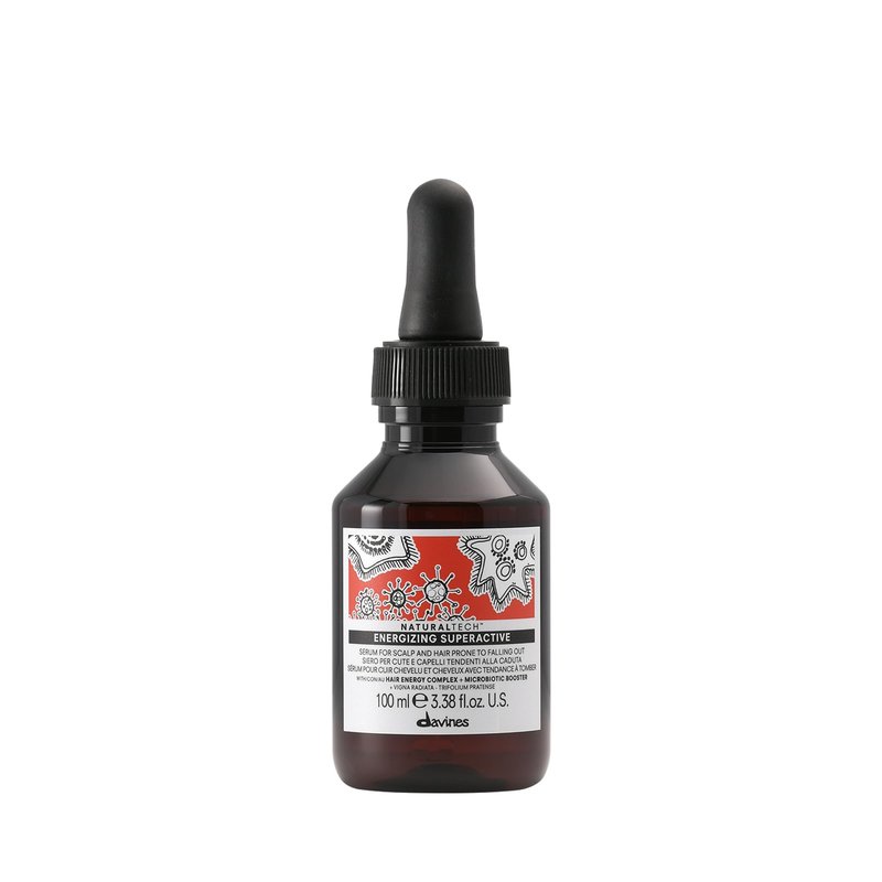 Davines Naturaltech Energizing Superactive Anytime, Stimulating & Fortifying for Thinning Hair & Hair Loss - With Caffeine Phytoceuticals - Thickening Serum, Travel Size, 3.38 Fl Oz