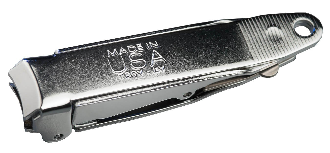 No-Mes Fingernail Clipper - Catches Clippings & Built-In Nail File | Made in USA