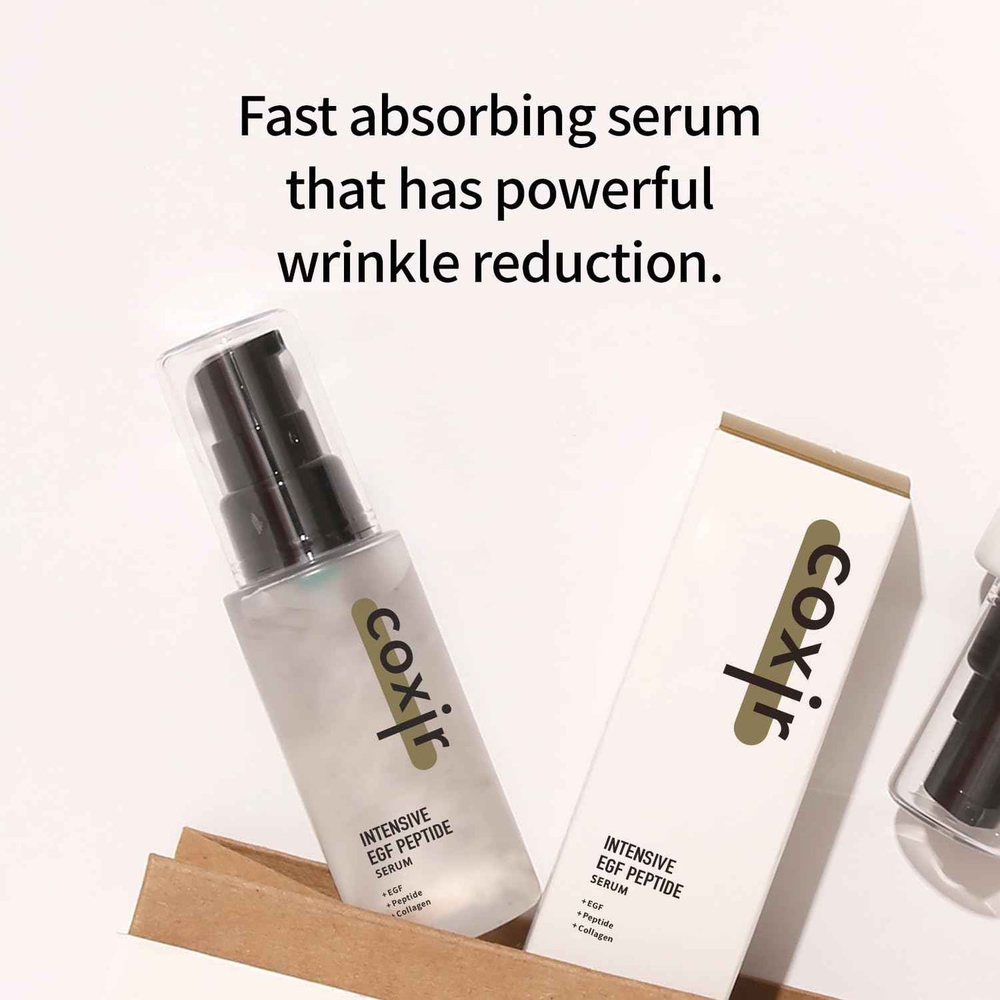 coxir INTENSIVE EGF PEPTIDE SERUM l EGF, Peptide, Niacinamide, Collagen l Firming l Korean Skincare (1.69 Fl Oz (Pack of 1) + 0.23 Fl Oz (Pack of 1))