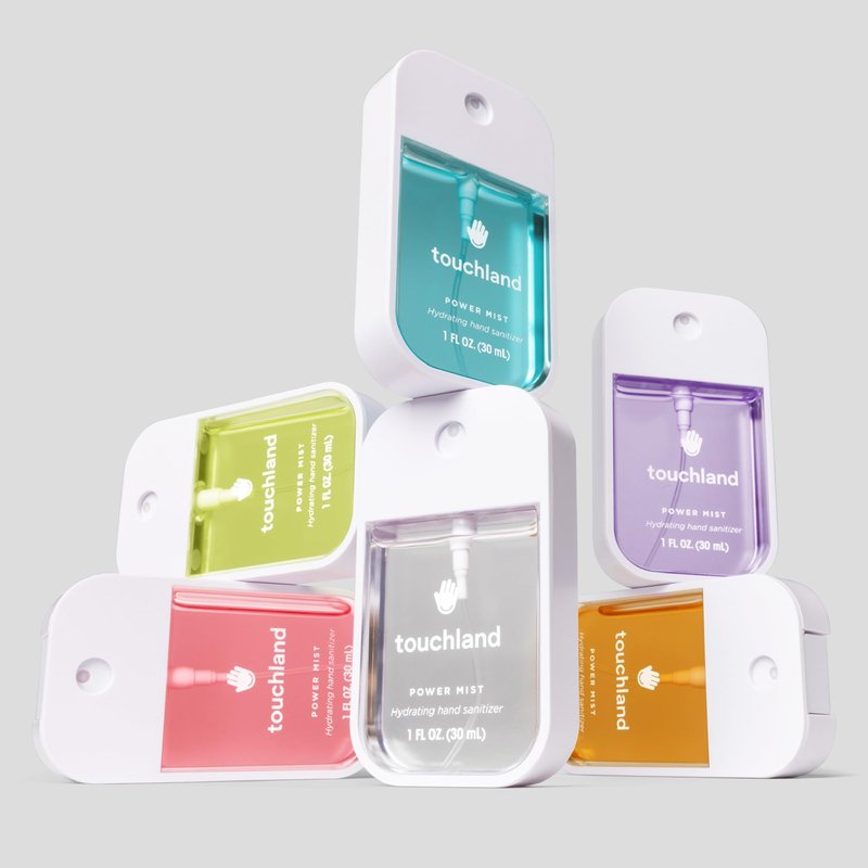 Touchland Hydrating Hand Sanitizer Spray – Blossom Trio Set (Pure Lavender, Vanilla Blossom, Rainwater) – 3 x 1 FL OZ Travel Size Mists