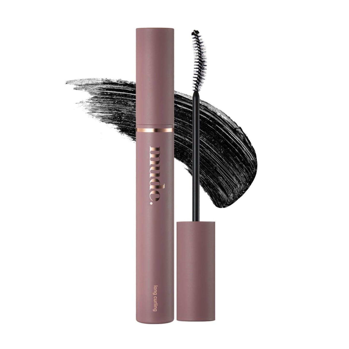 mude Longlash Curling Mascara Biotin Keratin for Protection Volumizing Lifting for Dramatic Lashes Stays on All Day Waterproof Sweatproof Smudgeproof (01 Black)