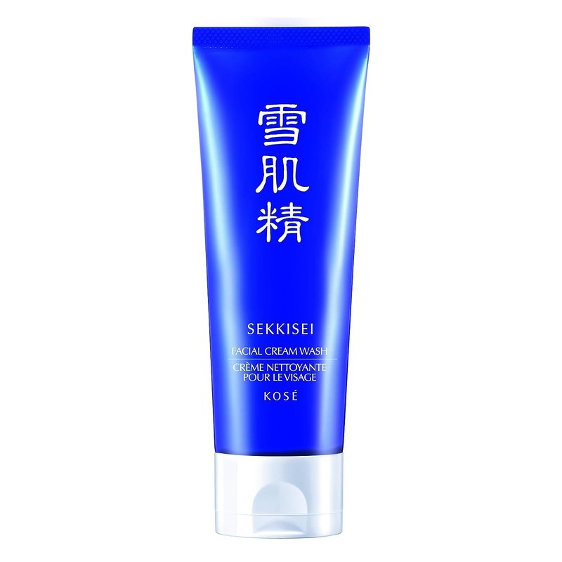SEKKISEI Facial Cream Wash, Hydrating & Creamy Face Cleanser, Moisturizing, Gentle Foaming Formula Removes Impurities, Dead Skin Cells & Excess Oil for All Skin Types, 4.5 oz