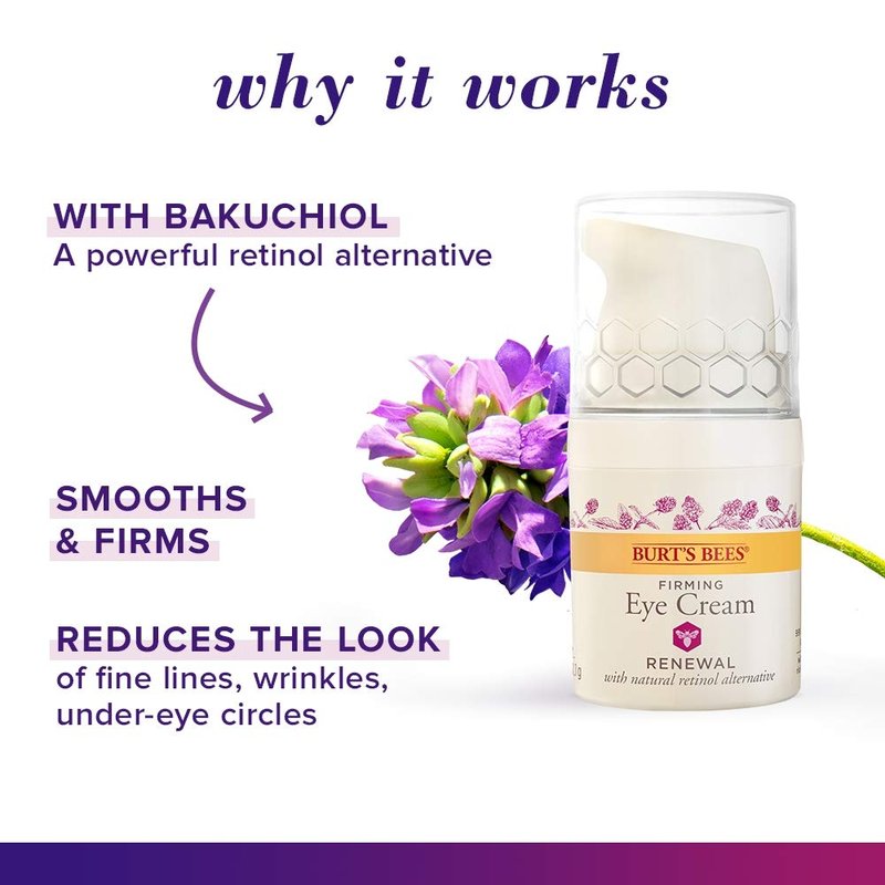 Burt's Bees Renewal Smoothing Eye Cream, Firming Eye Cream, Hibiscus 0.58 Ounce
