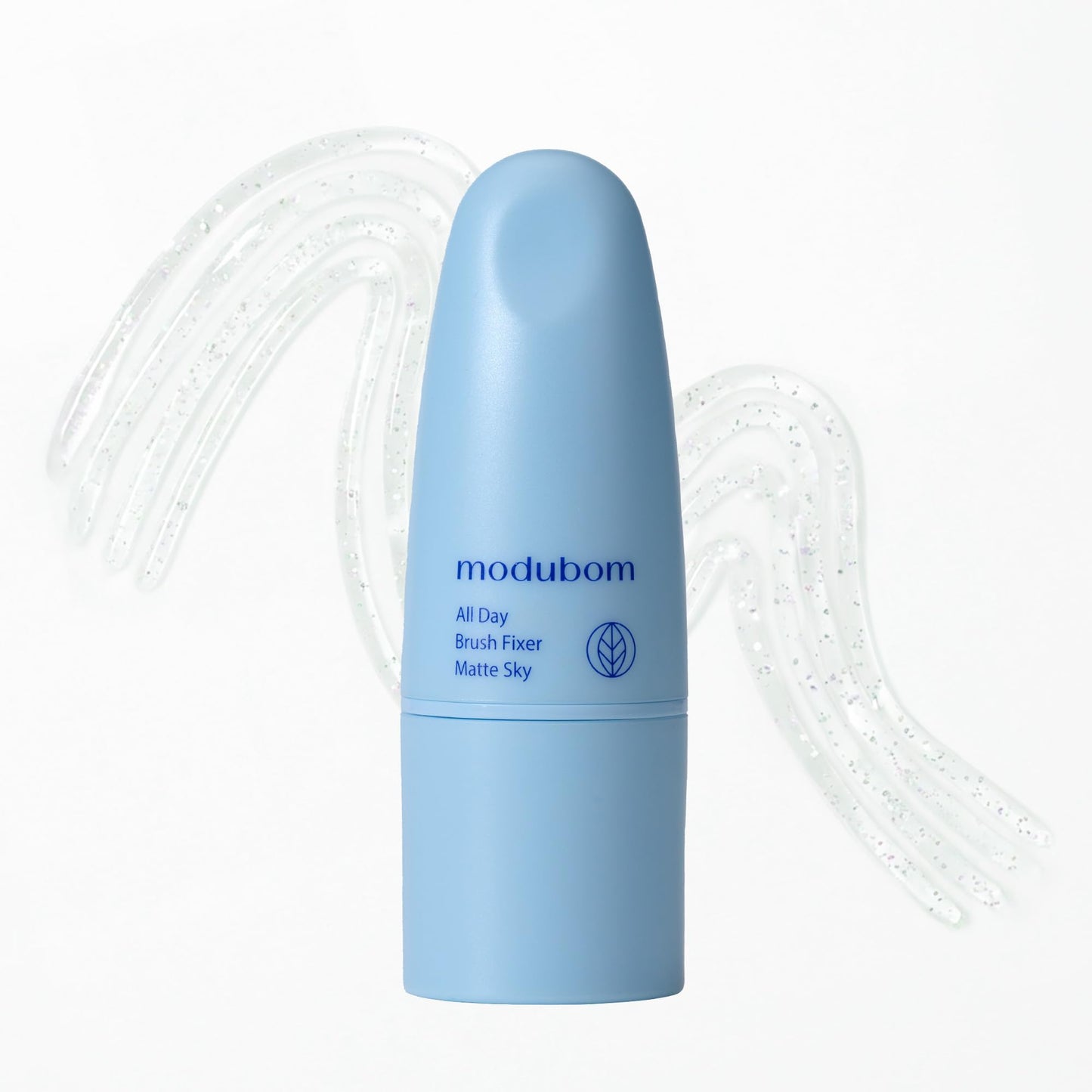 modubom All Day Brush Fixer Matte Sky - Hair Taming Wand for Flyaways and Frizz, Non-Sticky Hair Finishing Stick for Sleek Look, Natural Hold Hair Tamer for Baby Hair & Bangs, Portable Hair Wax Stick