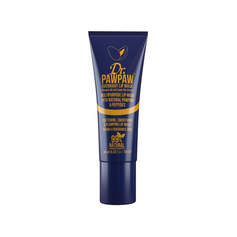 Dr. PawPaw Multipurpose Overnight Lip Mask - Lip Sleeping Mask with Peptides - Natural Moisturizer for Plumping - Cruelty Free - 0.33 oz