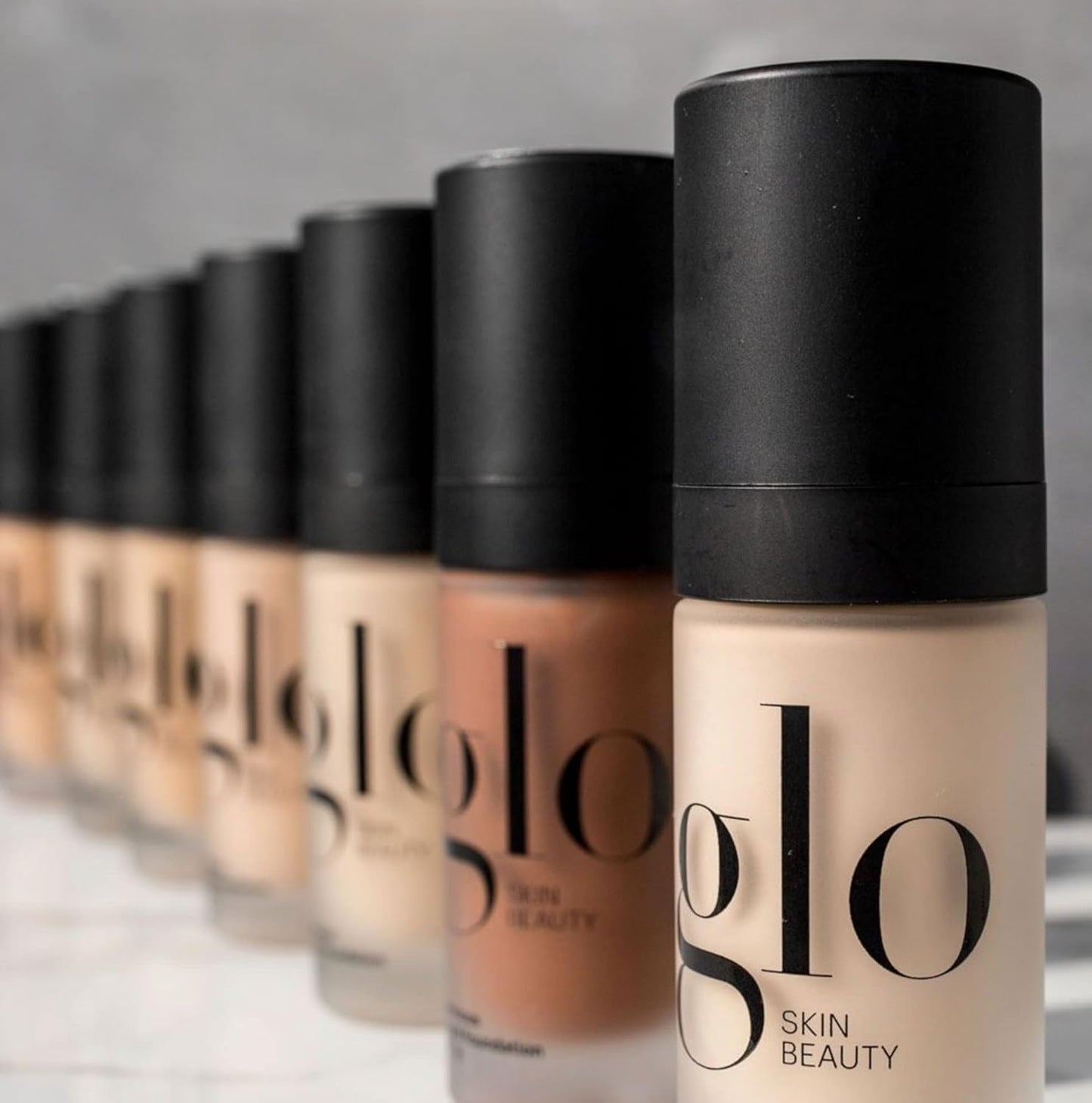 Glo Skin Beauty Luminous Liquid Mineral Foundation - SPF 18, Smooths Uneven Skin Tone, Sheer to Medium Coverage | Tahini
