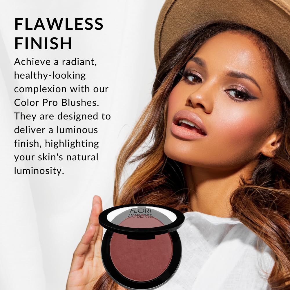 Flori Roberts Color Pro Blush - Pressed Powder for Buildable Coverage & Complexion Enhancement | Versatile Shades