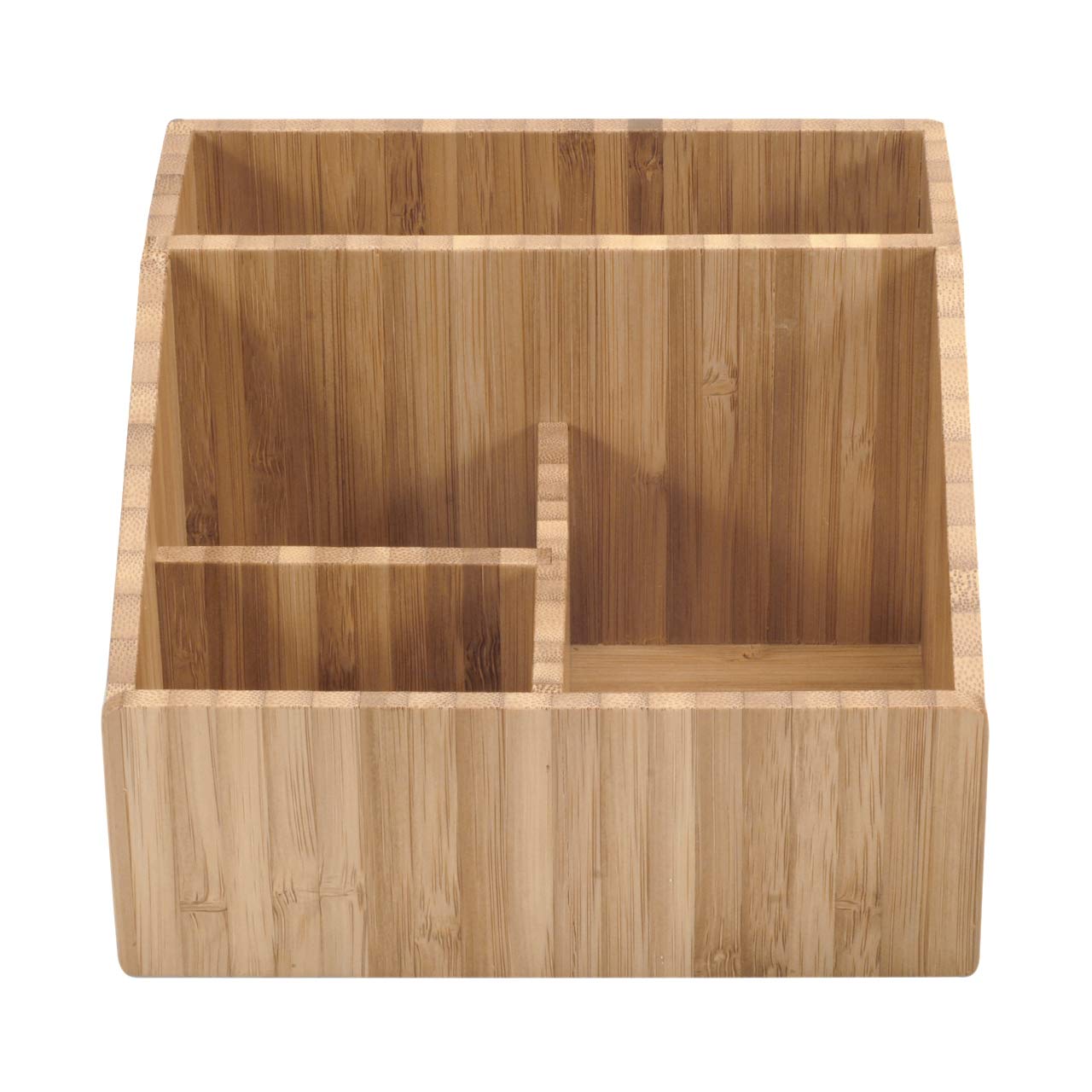 MobileVision Bamboo Makeup Organizer Cosmetics Caddy Holder for Lipsticks, Nail Polish, Palettes, Concealer, Brushes, Perfumes, Lotions, and other Toiletries