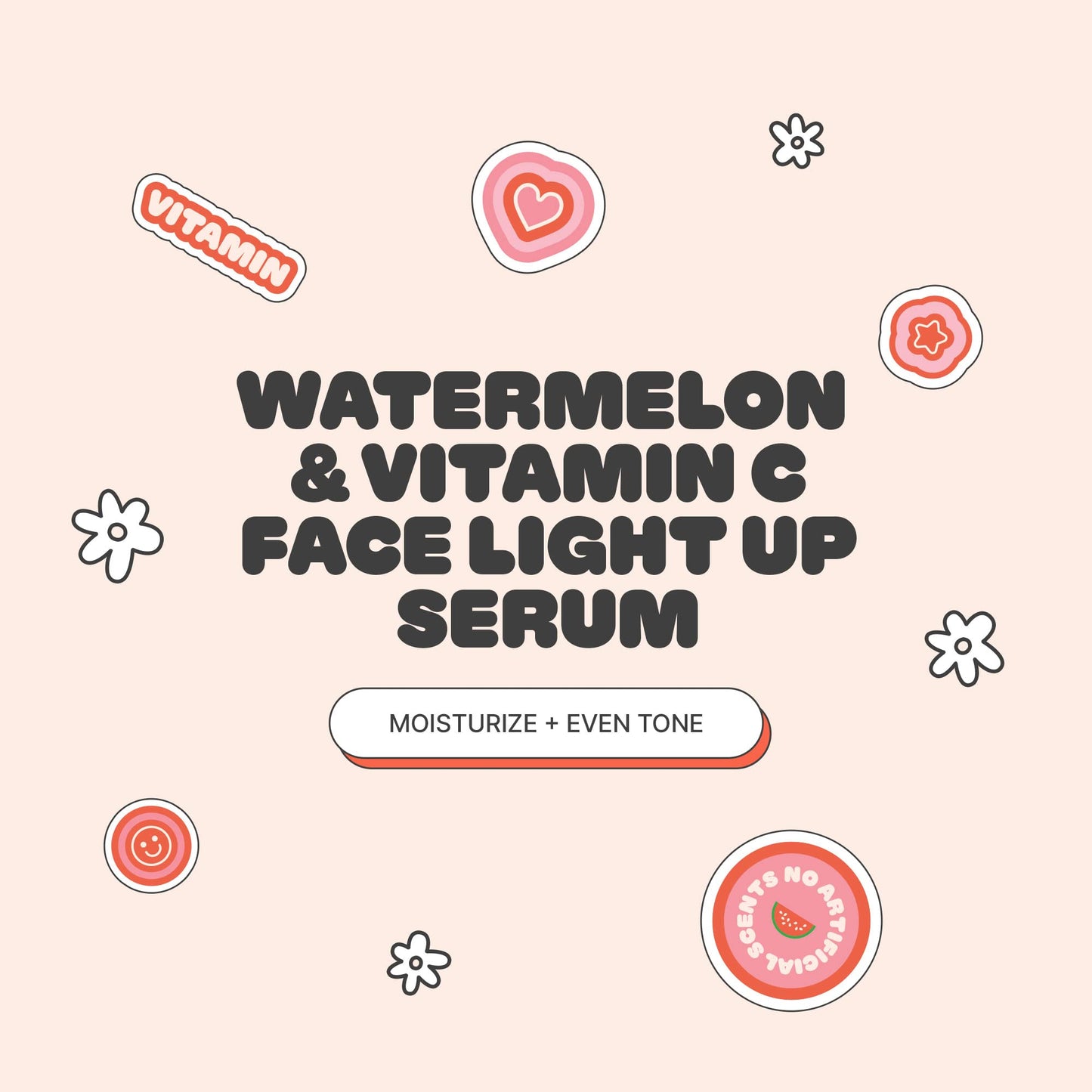 Preppy Skin Care Watermelon Vitamin Serum | Pink Jelly Vitamin C Serum for Women | Preppy Skin Care Watermelon Face Moisturizer | Preppy Skin Care Facial Serum Formulated with Watermelon, Rosemary, Centella Asiatica Extracts | Cruelty-Free Preppy Skin Car