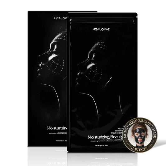 HEALOINE Black Diamond Facial Mask Collagen Face Mask Lifting and Firming, Tone Tighten Korea Skincare for Spa-Grade Skincare for Radiant Skin Face Mask Set of 2 (1.05 oz each)
