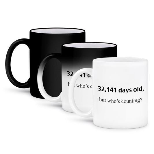 3dRose mug_112196_3 32, 141 Days Old But Whos Counting Magic Transforming Mug, 11-Ounce