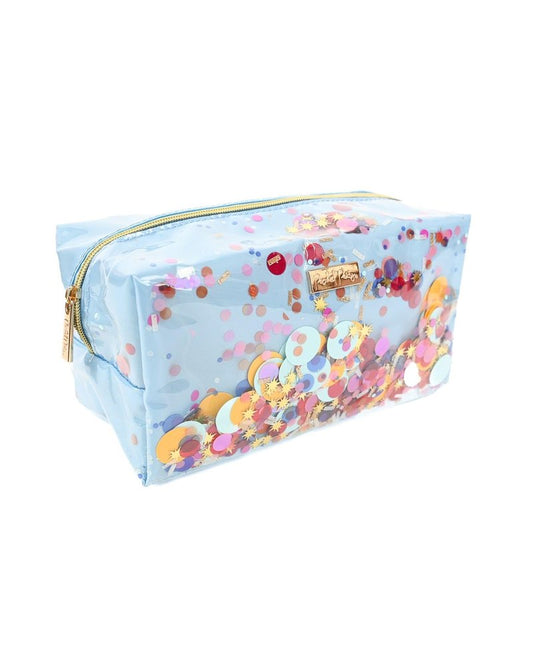 Packed Party Celebrate Every Day Confetti Vanity and Toiletry Travel Bag, Fits in Carry On, Large Makeup Cosmetic Organizer