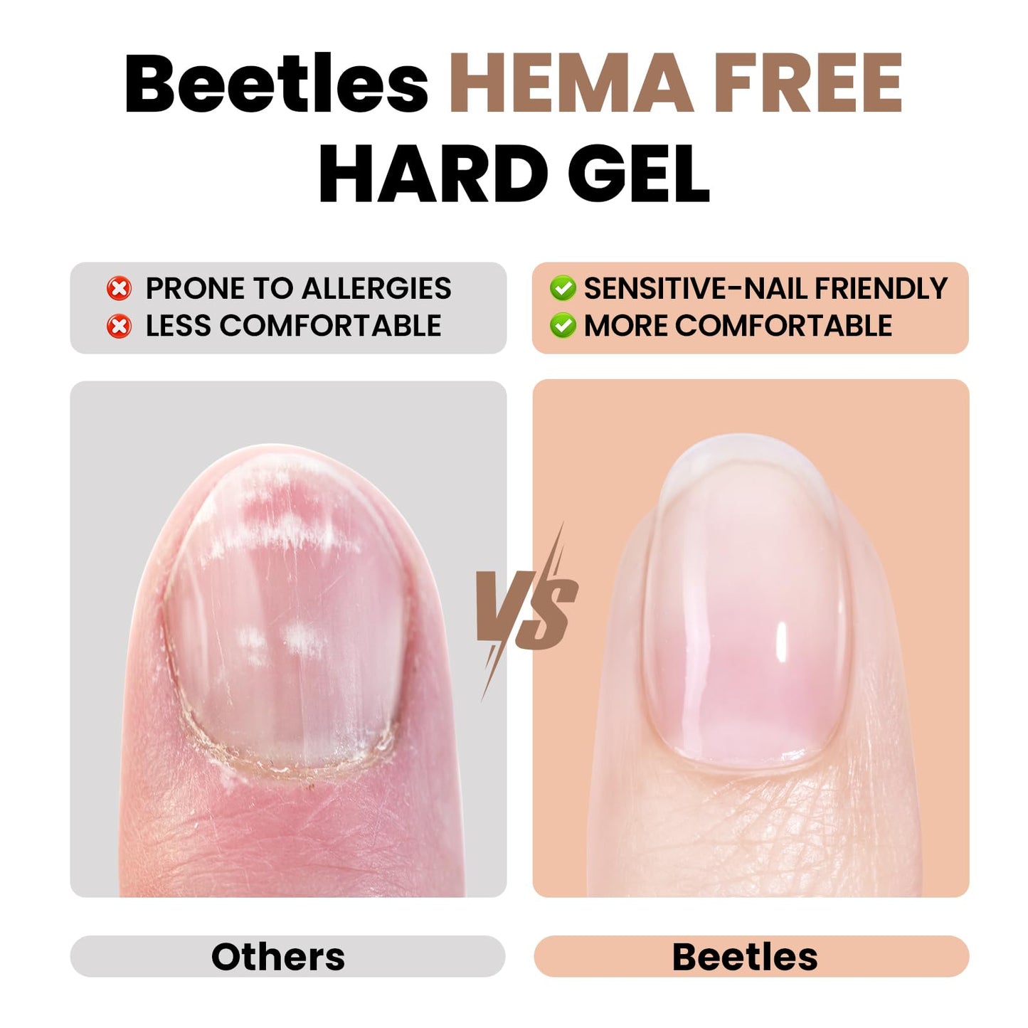 Beetles HEMA-Free Hard Gel Set-Chestnut Breeze 4 Colors Nude Beige Light Brown,9 in 1 Nail Extension,Sculpting,Building Apex for Salon Pros,Brown Builder Nails Gel,UV & LED Lamp Needed
