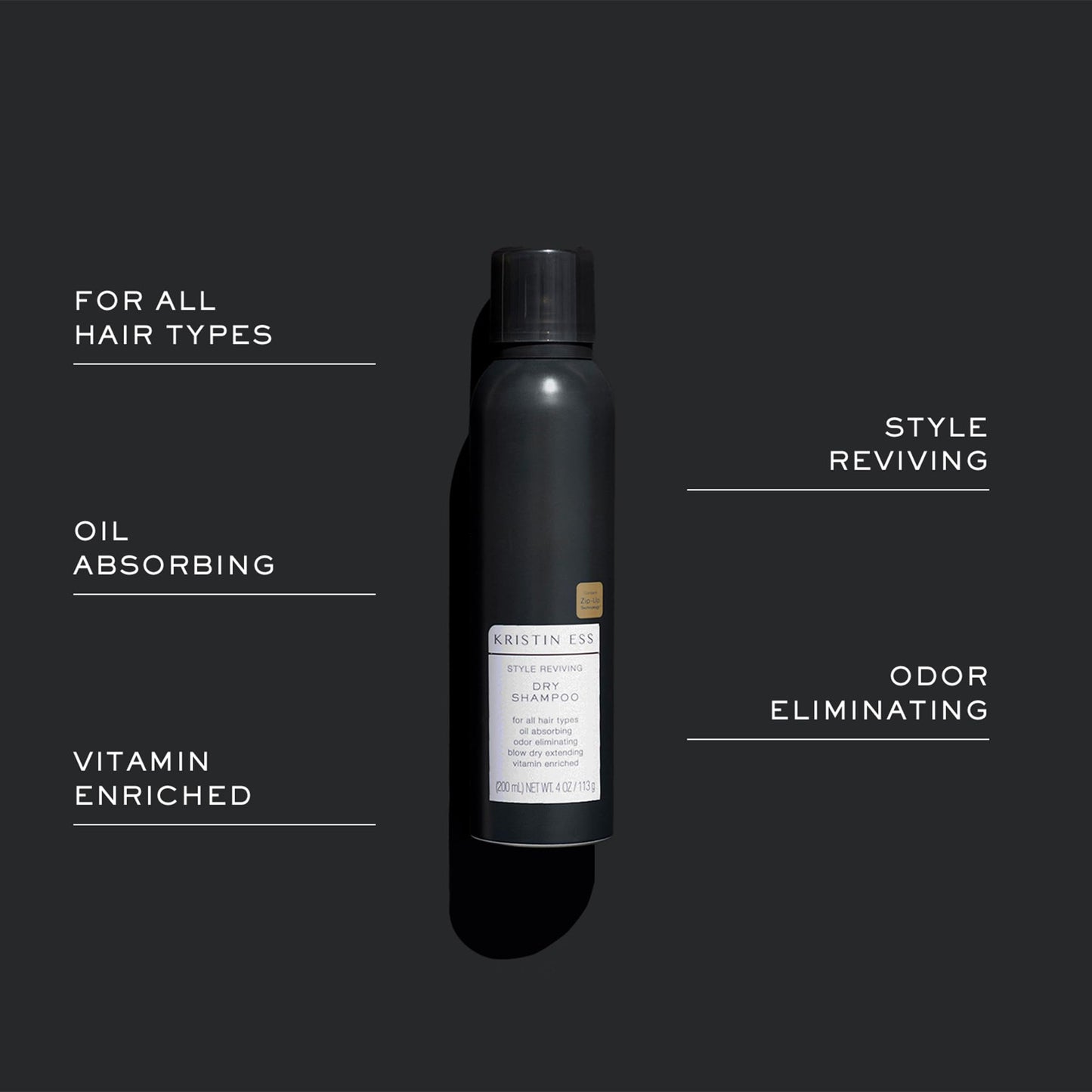 Kristin Ess Volumizing Vitamin C Dry Shampoo Spray for Oily Hair + Frizz - Oil Absorbing Style Extender with Minimal Residue - Powder Spray - Sulfate Free + Vegan + Color Safe - Fresh Pear Fragrance