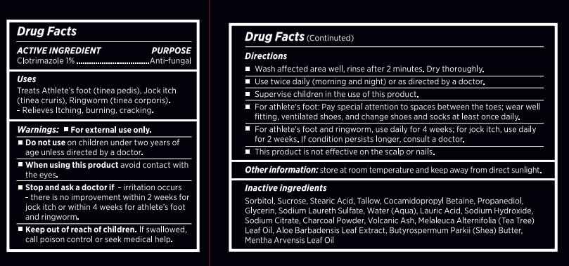 Roycederm Antifungal Soap for Active Skin – Medicated Bar for Athlete’s Foot, Jock Itch, Ringworm with Tea Tree Oil, Charcoal & Volcanic Ash