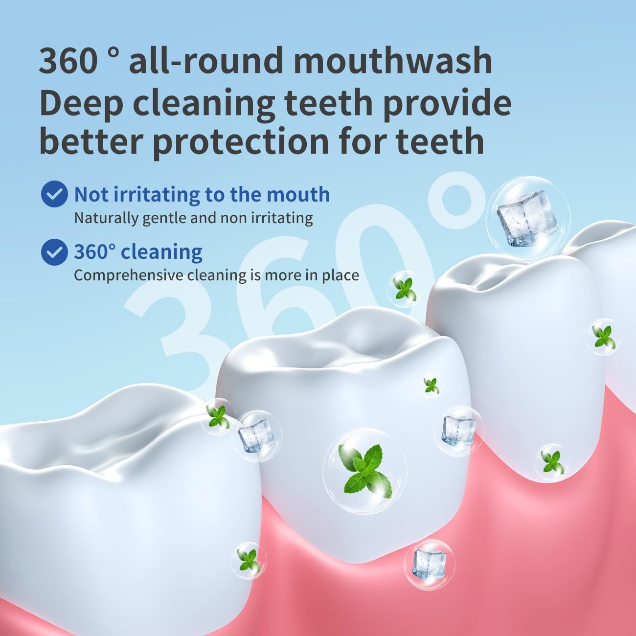 Travel Size Mouthwash - Alcohol-Free Probiotic Strips for Fresh Breath | 40 Strips, 0.41 Fl Oz Each
