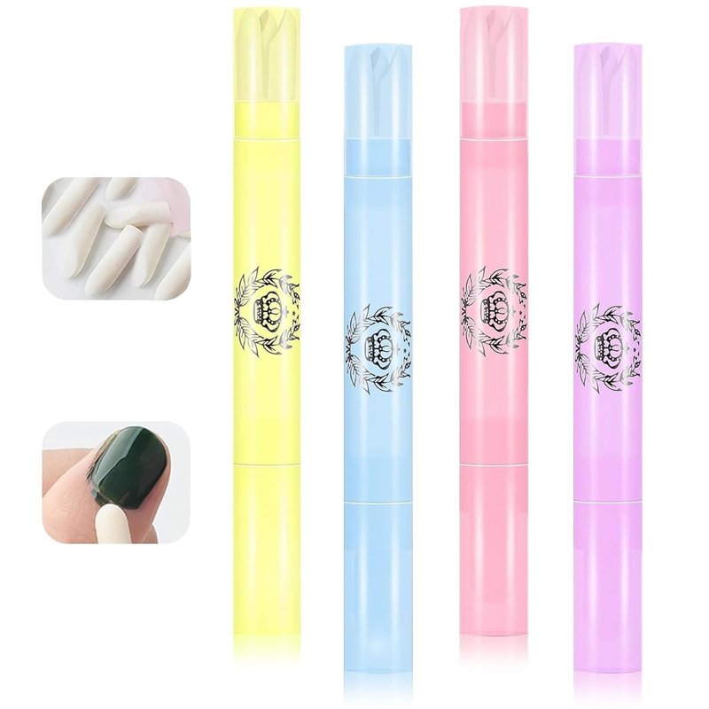 Nail Polish Corrector Pen - 4Pcs Remover Tool with 20 Tapered Refill Tips | Perfect for Nail Art DIY