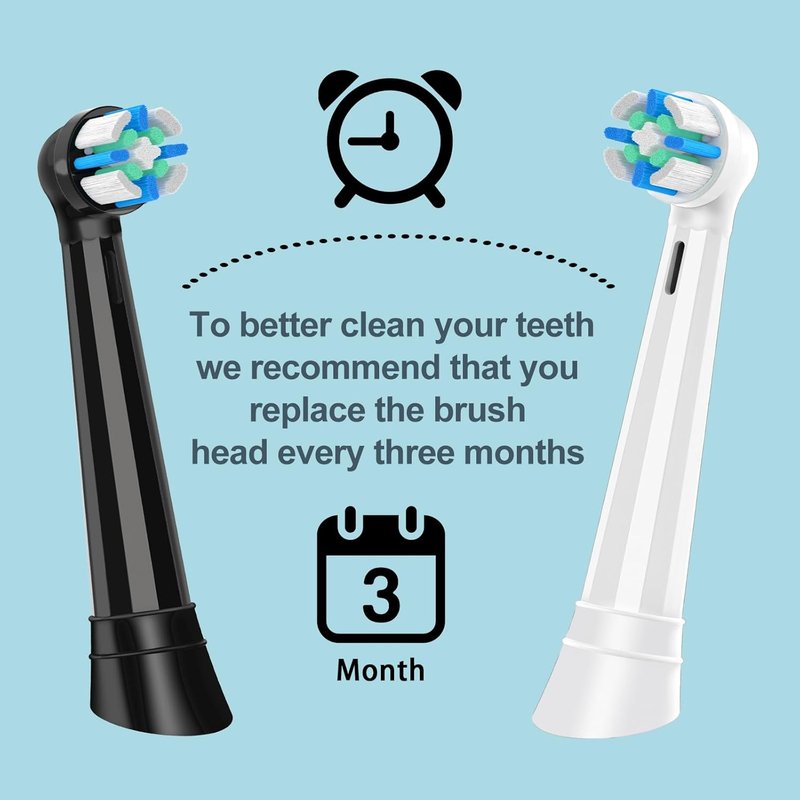 Oral-B IO Electric Toothbrush Replacement Heads - Deep Clean Brush Heads | 6 Black