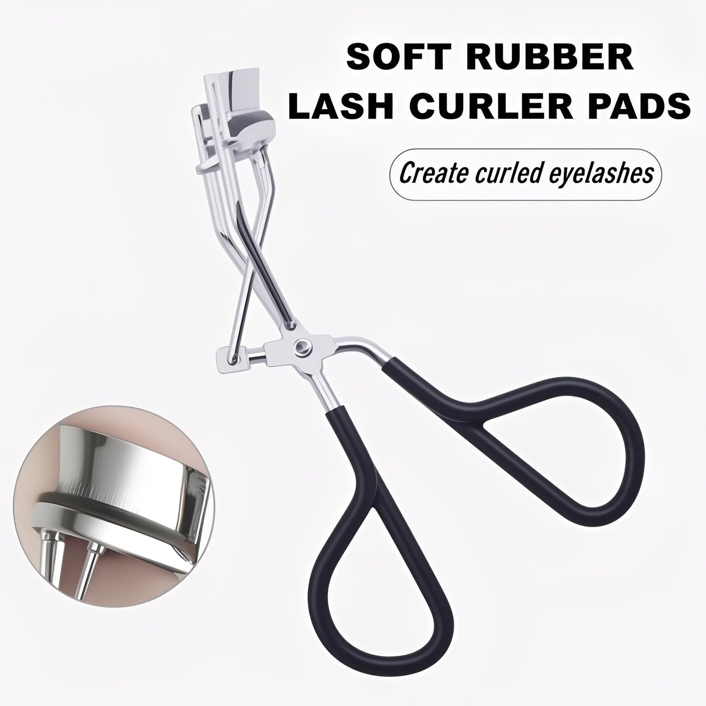 80Pack Fit for Tweezerman Eyelash Curler Refills,High Elasticity Silicone Replacement Pad Compatible with Tweezerman Eyelash Curler,Gentle & Safe,Use with Eye Lash Curlers.
