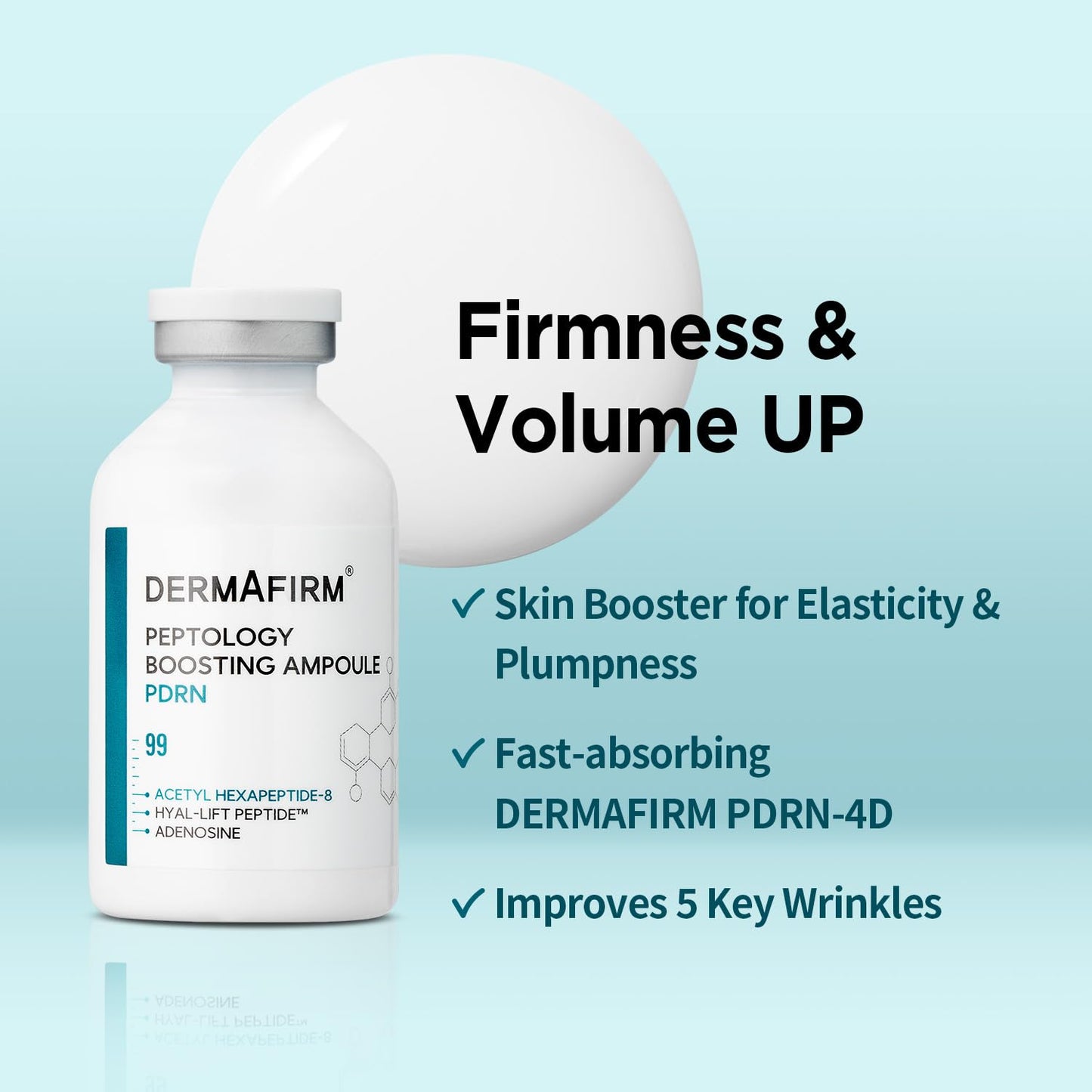 Dermafirm Peptology PDRN Boosting Ampoule - Hydrating Anti-Aging Face Serum | 30ml (1.01 fl. oz)