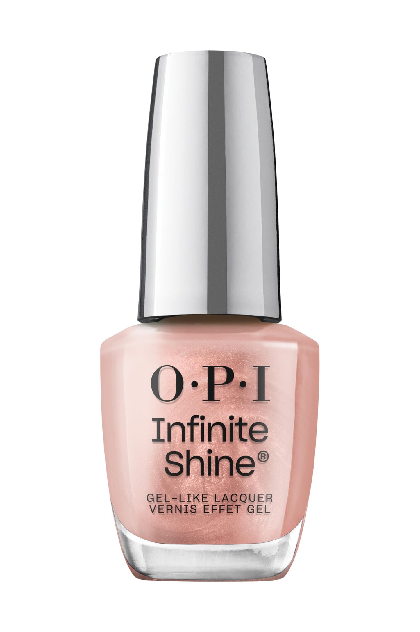 OPI Infinite Shine Werkin' Shine to Five | Opaque Bright Pink Metallic Long Wear Gel Like Nail Polish | Vegan, Long Lasting, Streak Free
