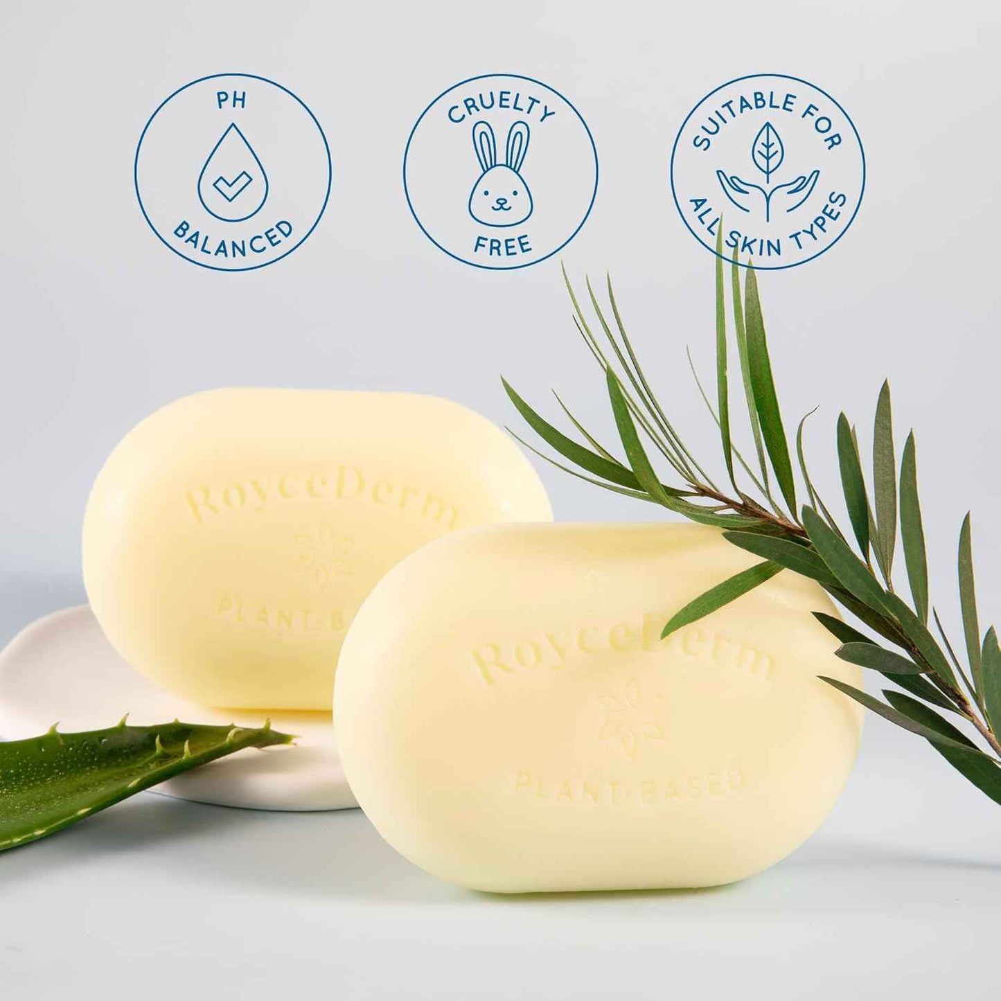 Roycederm Tinea Versicolor Relief Soap: Tea Tree Oil & Sulfur Cleansing Bar, Soothes Irritation, Hydrates & Supports Skin Health