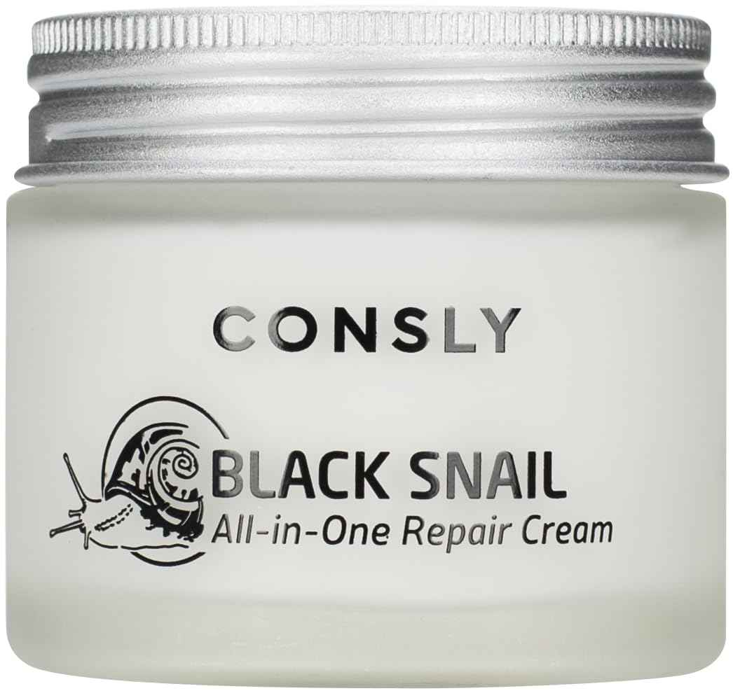 CONSLY_Black Snail All-In-One Repair Cream | Regenerating Moisturizer | Reduces Wrinkles | Improves Texture | Deeply Hydrating | For All Skin Types | 70ml