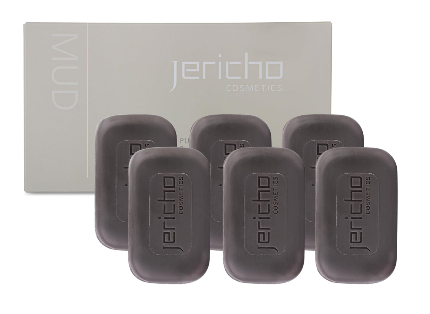 Jericho Dead Sea Mud Soap Bar, Natural Face & Body Detox with Exfoliating Dead Sea Minerals & Soothing Witch Hazel. 4.4 Oz /125g (Pack of 6)