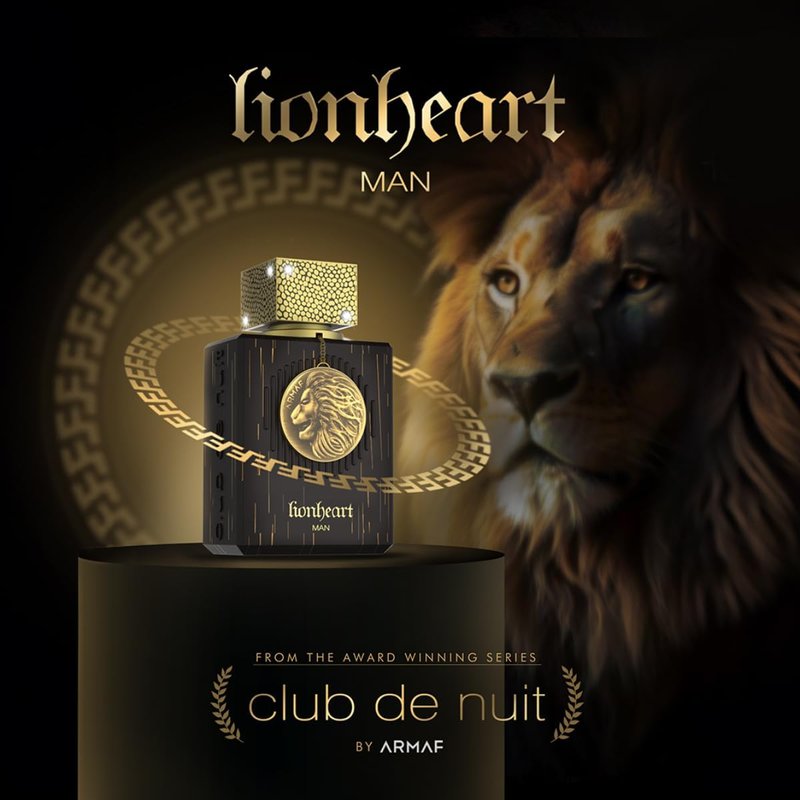 Club De Nuit Lion Heart EDP Spray - 3.4 Fl Oz | Long-Lasting Fragrance for Men