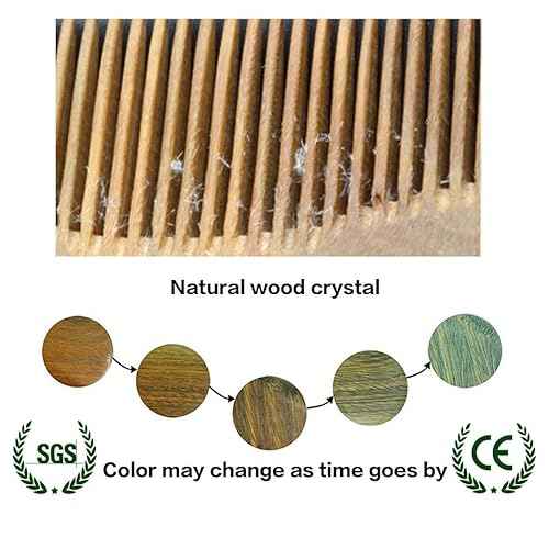 LWBTOSEE Anti-Static Natural Sandalwood Combs Portable Hair Salon Wood Comb Rat Tail Brush Hairdressing Styling Tool Hair Care Hair Comb