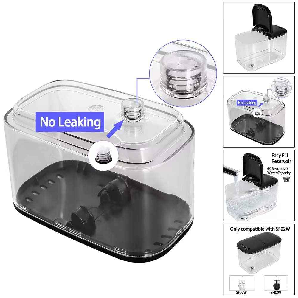 MIHAUS Replacement Parts for Waterflosser Oral Irrigator Dental Compatible with Waterpik Sonic Fusion Portable Water Flosser SF-02W SF-02 Reservoir Gasket Valve (SF-02 Black Tank)