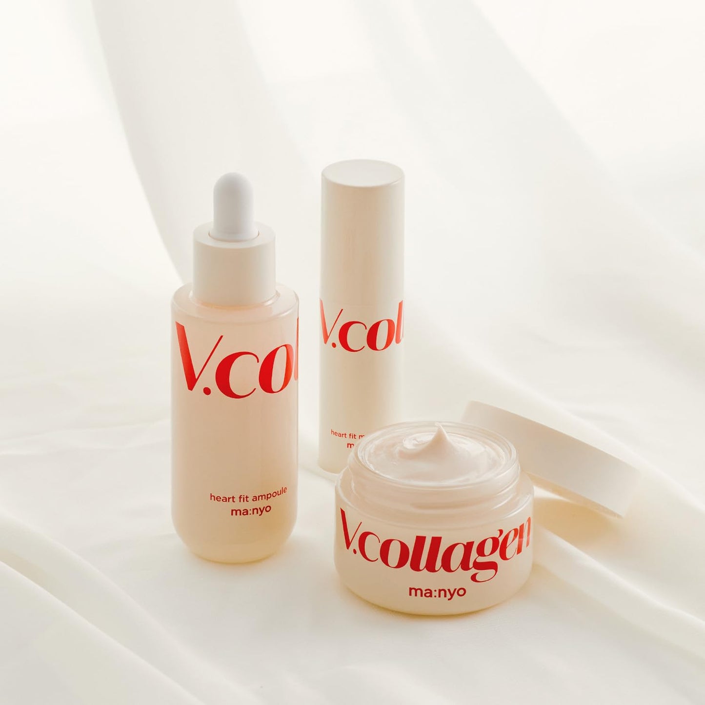 ma:nyo V.collagen Heart Fit Cream (50ml/1.69fl oz) - Vegan, Reduce wrinkles, Face Lift effect