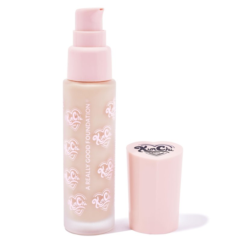 KimChiChic Beauty A Really Good Foundation | Medium to Full Coverage Makeup | Long-Lasting, Lightweight Formula | Vegan & Cruelty-Free, 1.0 fl. oz, 101L Very Fair + Neutral Undertones