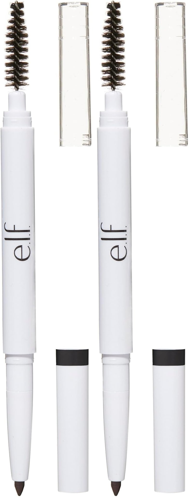 e.l.f. Instant Lift Brow Pencil, Dual-Sided, Precise, Fine Tip, Shapes, Defines, Fills Brows, Contours, Combs, Tames, 0.006 Oz, Deep Brown, 1 Count (Pack of 2)