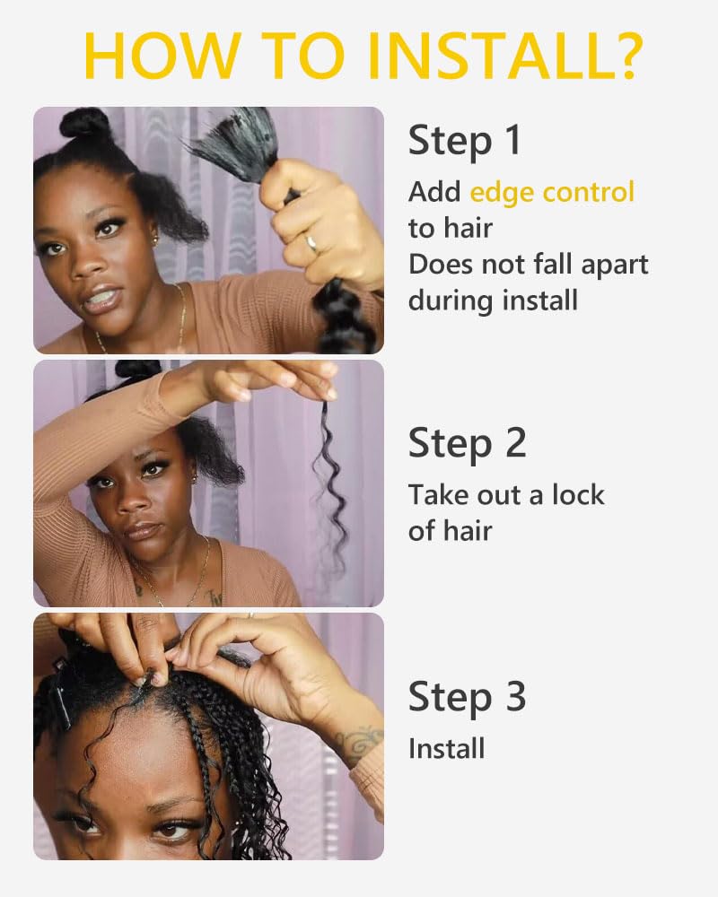 QTHAIR Deep Wave Bulk Human Hair For Braiding 18A No Weft (20" 50g #1B(Natural Black)) 100% Unprocessed Brazilian Deep Wave Human Hair Virgin Hair Extensions Two Bundles Micro Braiding