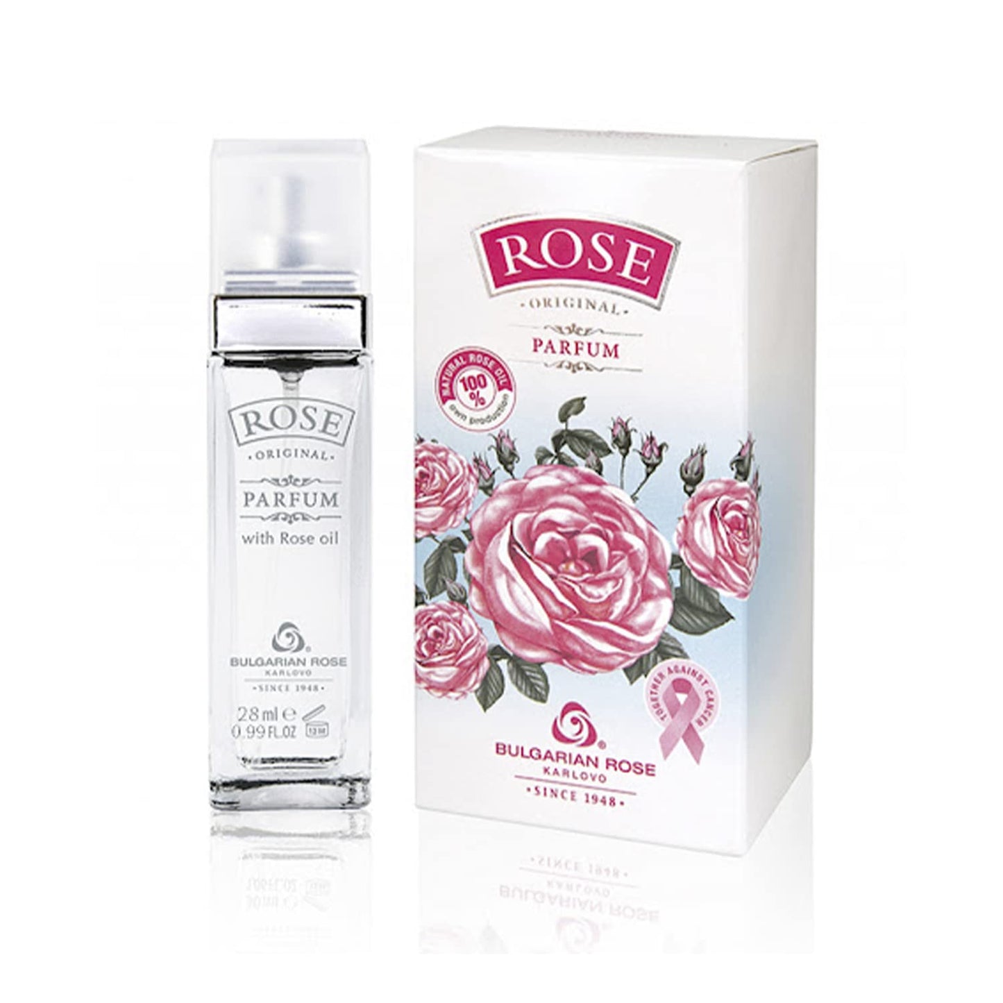 Original Bulgarian Rose Perfume - Natural Original Parfum - Aromatic Rose Fragrance - Long Lasting Freshness - Paraben Free - Unisex Perfume - Perfect for Everyone - 28ml