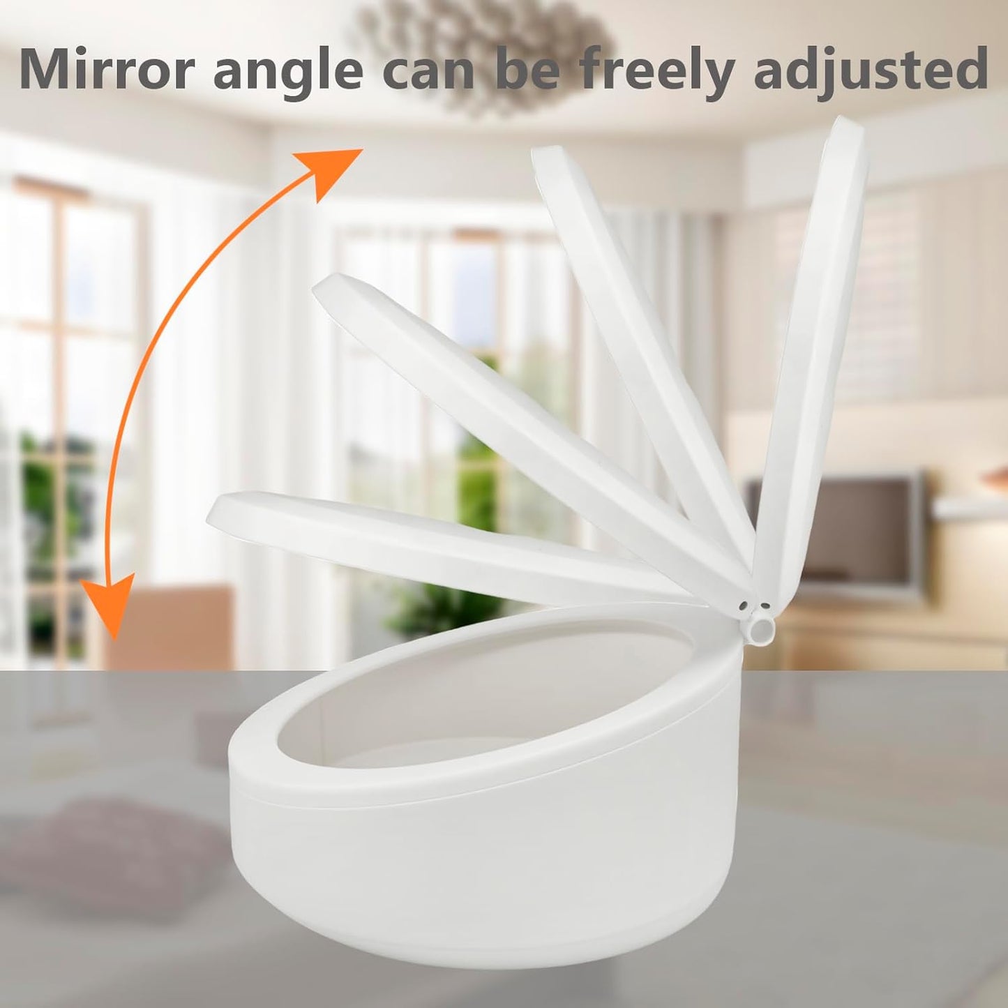 LED Makeup Mirror - 10X/1X Magnifying Vanity Mirror with 66 LEDs | 3 Lighting Modes & Storage (White)