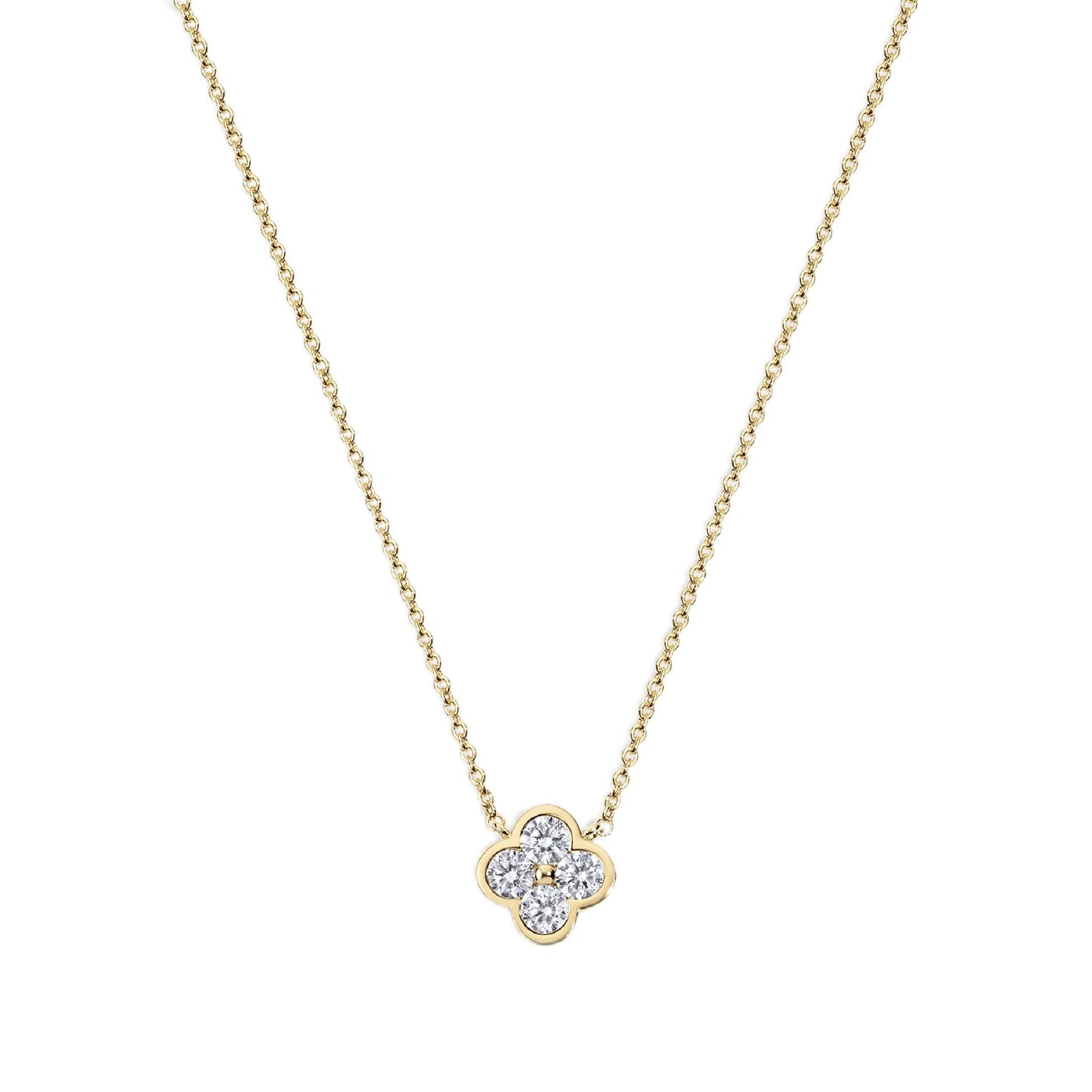 Electric Picks Camilla Clover Necklace for Women, 14k Gold Plated 4-Leaf Pendant Necklace, Designer-Inspired Lucky Charm Jewelry, Tarnish-Resistant Layering Necklace