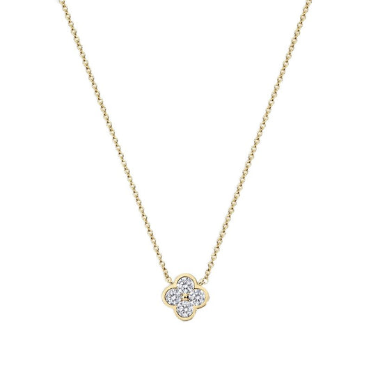 Electric Picks Camilla Clover Necklace for Women, 14k Gold Plated 4-Leaf Pendant Necklace, Designer-Inspired Lucky Charm Jewelry, Tarnish-Resistant Layering Necklace