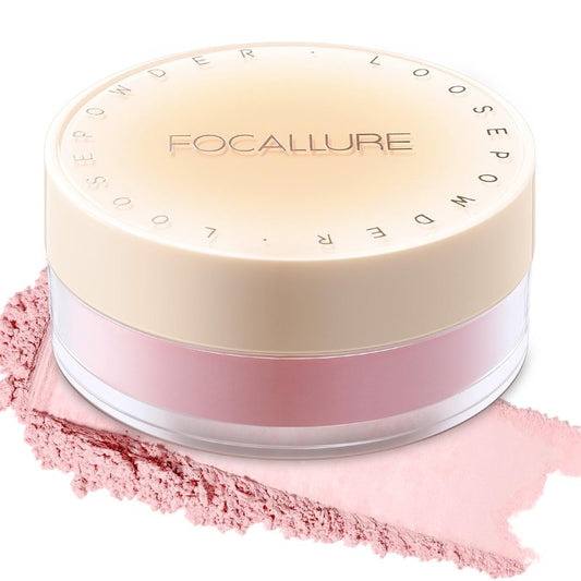 FOCALLURE Loose Setting Powder,Long Lasting Oil Control Face Powder,Lightweight Face Finishing Powder, Shimmer and Skin-Smoothing Makeup Powder,CC01